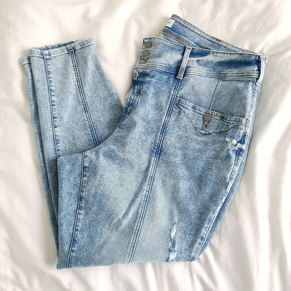 Lane Bryant Jegging Jeans Women's Plus Size 24 Blue Denim Flex Magic Waistband H - Picture 3 of 8